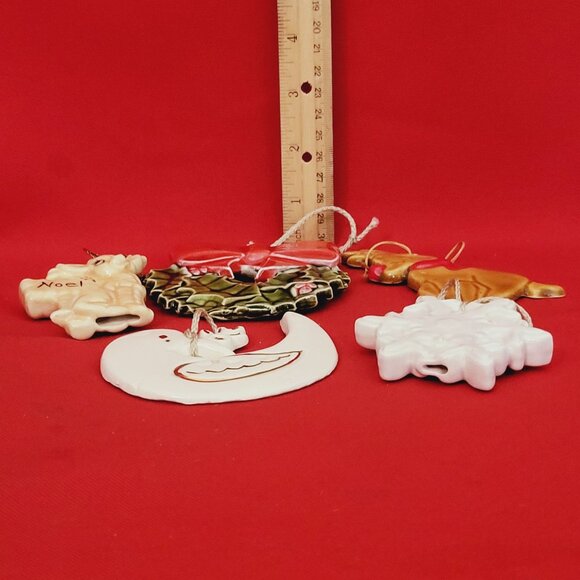 Vintage Ceramic Christmas Ornament Lot of 5 - Picture 7 of 11
